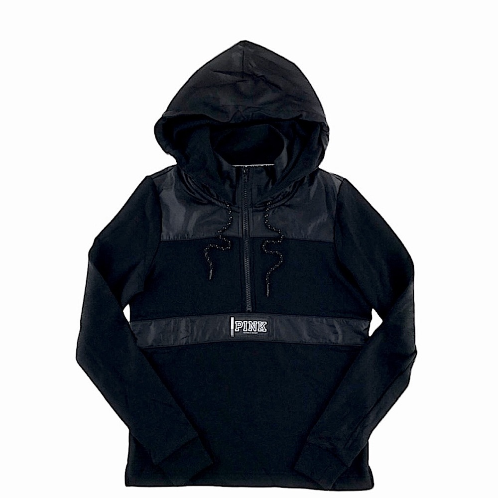 💥EUC💥Victoria's Secret PINK Fleece Lined Anorak Perfect
Quarter Zip Hoodie